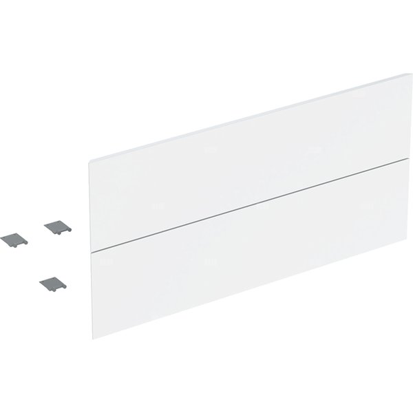 Zestaw frontów szuflad (2 szt.) do dolnej szafki pod umywalkę z dwoma szufladami GEBERIT ONE, kol. biały wysoki połysk szer.1050 mm