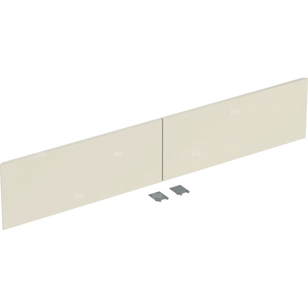 Zestaw frontów szuflad (2 szt.) do dolnej szafki pod umywalkę z dwoma szufladami GEBERIT ONE, kol. piaskowoszary  wysoki połysk