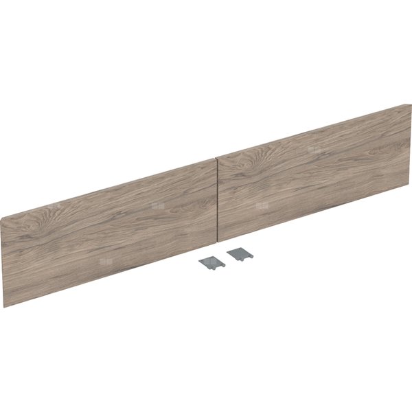 Zestaw frontów szuflad (2 szt.) do dolnej szafki pod umywalkę z dwoma szufladami GEBERIT ONE, kol. hikora melamina o strukturze drewna