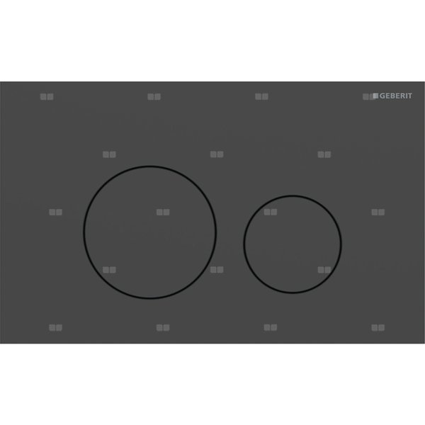 Przycisk uruchamiający Geberit Sigma40, przedni, stal nierdzewna czarny, okrągły