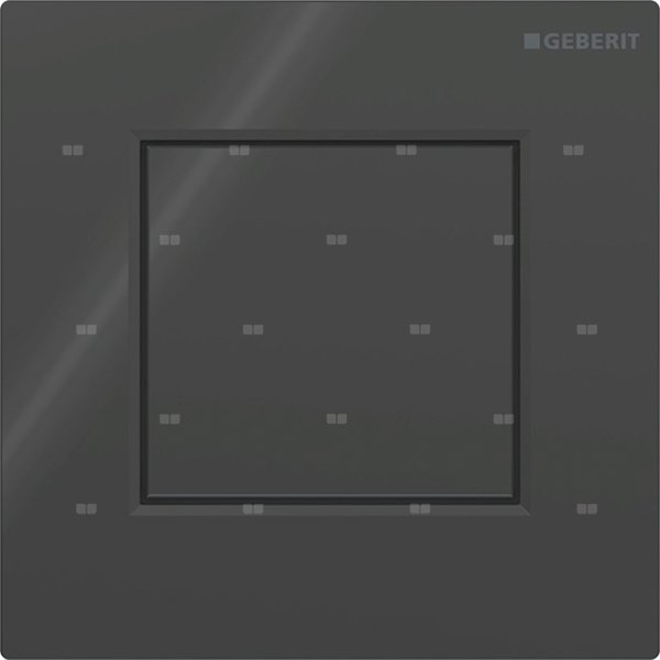 Pneumatyczny zawór spłukujący Geberit do pisuaru, ręczny, Typ 01, czarny, prostokątny