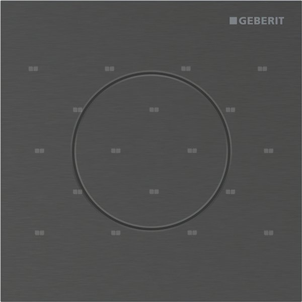 Pneumatyczny zawór spłukujący Geberit do pisuaru, ręczny, Typ 40, stal nierdzewna czarny chrom, okrągły