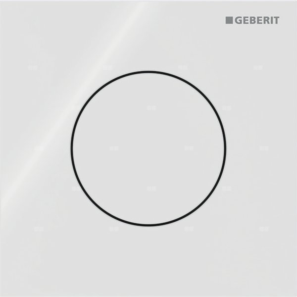 Przycisk uruchamiający Geberit typ 40 do systemu spłukiwania pisuarów z pneumatycznym uruchamianiem spłukiwania, okrągły: Biały