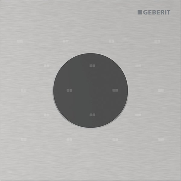 Elektroniczny zawór spłukujący Geberit do pisuaru, zasilanie 230V, Typ 40, stal nierdzewna, okrągły