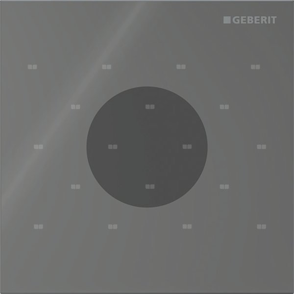 Elektroniczny zawór spłukujący Geberit do pisuaru, zasilanie 230V, Typ 40, szkło lava, okrągły