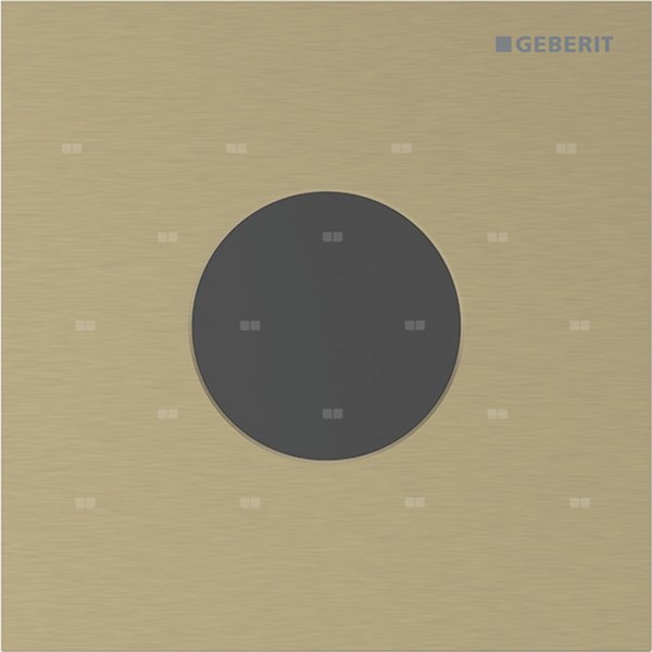 Elektroniczny zawór spłukujący Geberit do pisuaru, zasilanie 230V, Typ 40, stal nierdzewna mosiądz, okrągły