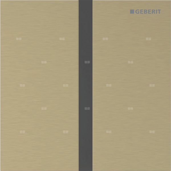 Elektroniczny zawór spłukujący Geberit do pisuaru, zasilanie 230V, Typ 40, stal nierdzewna mosiądz, prostokątny