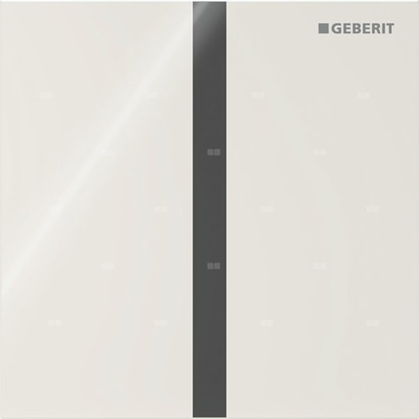 Elektroniczny zawór spłukujący Geberit do pisuaru, zasilanie 230V, Typ 40, szkło sand grey, prostokątny