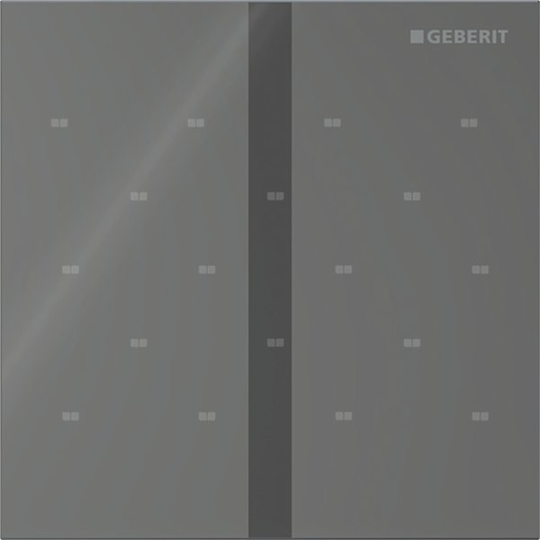 Elektroniczny zawór spłukujący Geberit do pisuaru, zasilanie 230V, Typ 40, szkło lava, prostokątny