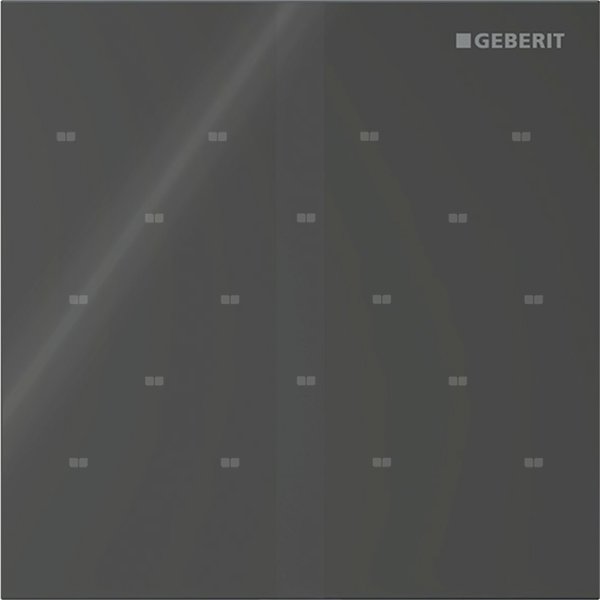 Elektroniczny zawór spłukujący Geberit do pisuaru, zasilanie 230V, Typ 40, szkło czarne, prostokątny