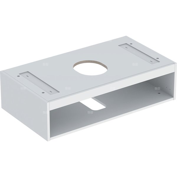 Korpus Geberit do dolnej szafki pod umywalkę stawianą na blat VariForm, z jedną szufladą: B=90cm, Biały / Lakierowany na wysoki połysk