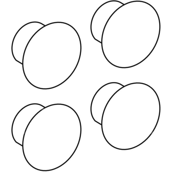 Zestaw zaślepek Geberit (4 szt.): d=5mm, Biały