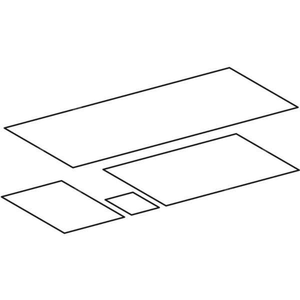 Zestaw mat antypoślizgowych Geberit do dolnej szafki pod umywalkę Xeno² (4 szt.): Szerokość umywalki=90cm