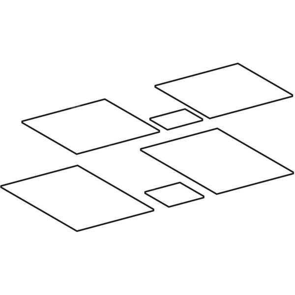 Zestaw mat antypoślizgowych Geberit myDay (6 szt.): Szerokość umywalki=80cm