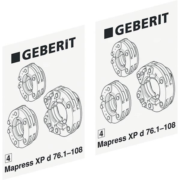Zestaw nalepek do szczęk Geberit Mapress XP d76.1–108 [4]