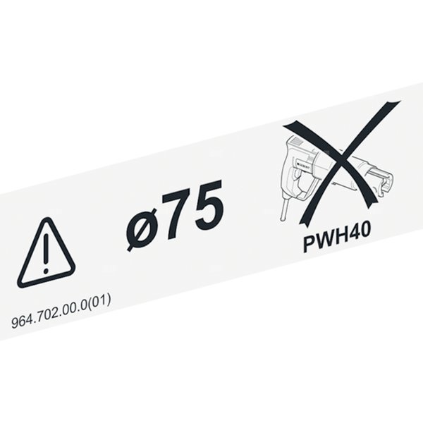 Naklejka informacyjna - opaski zaciskowe Mepla d63/75