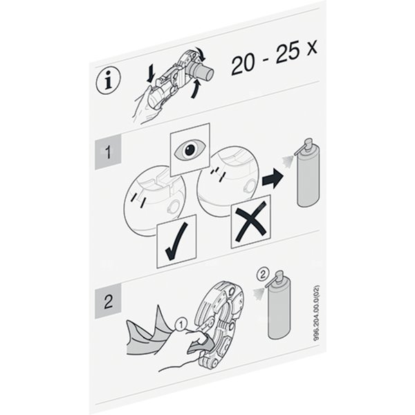 Naklejka informacyjna - opaski zaciskowe Mapress