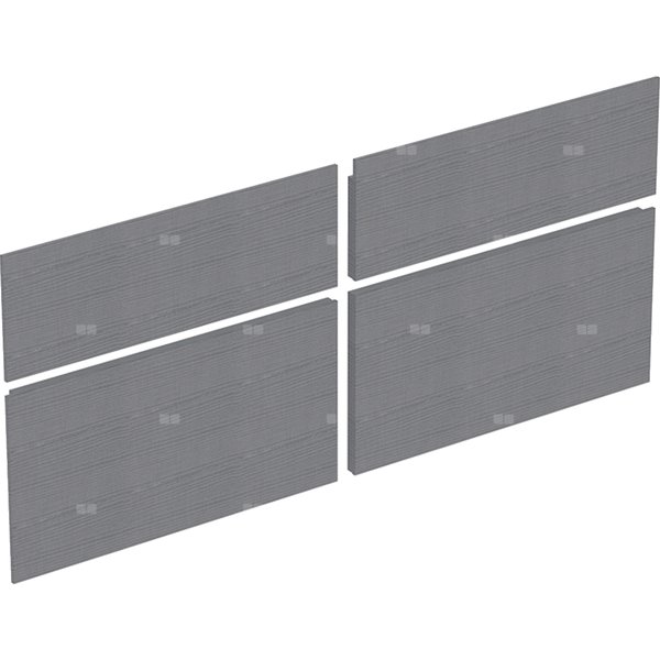 Zestaw frontów szuflad do dolnej szafki pod umywalkę GEBERIT Xeno², kol. szary szer.1200 mm