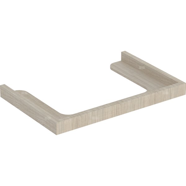 Nasadzany blat Geberit Citterio pod umywalkę: Dąb szarobrązowy, Szerokość umywalki=120cm