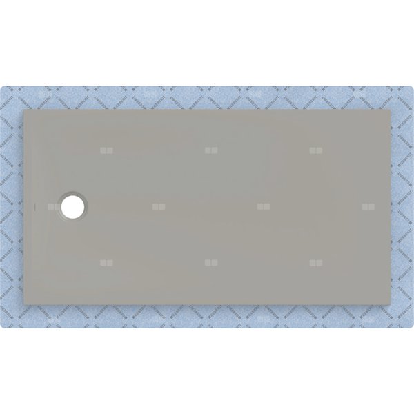 Brodzik Geberit CleanFloor30 z włókniną uszczelniającą, szary: 150x80cm,
