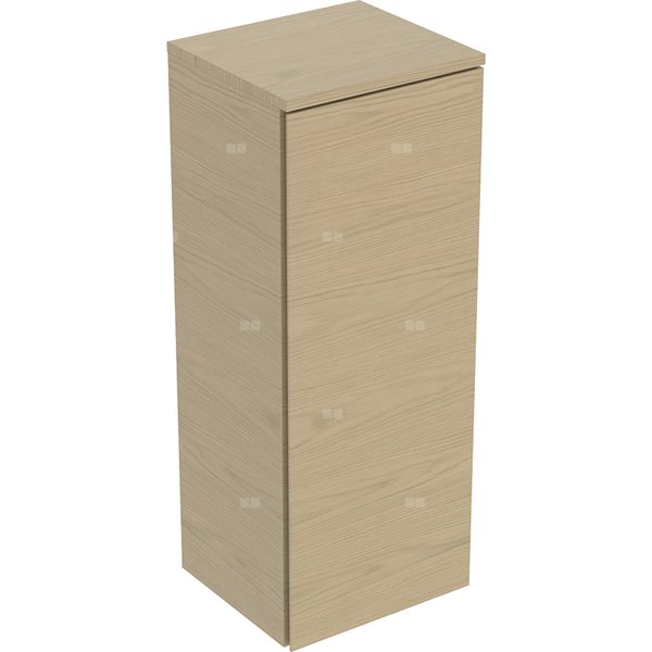 Średnia szafka Geberit Selnova Square, z jednymi drzwiami: 33x85x29.7cm, dąb naturalny / melaminowa struktura drewna