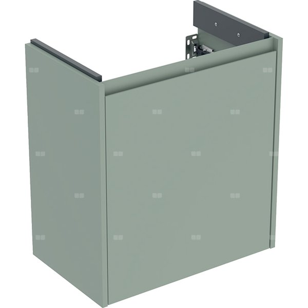 Szafka pod umywalkę Geberit Selnova Compact, z jednymi drzwiami: 55x60.6x33.7cm, Szerokość umywalki=60cm, szałwiowozielony / lakierowany jedwabny mat