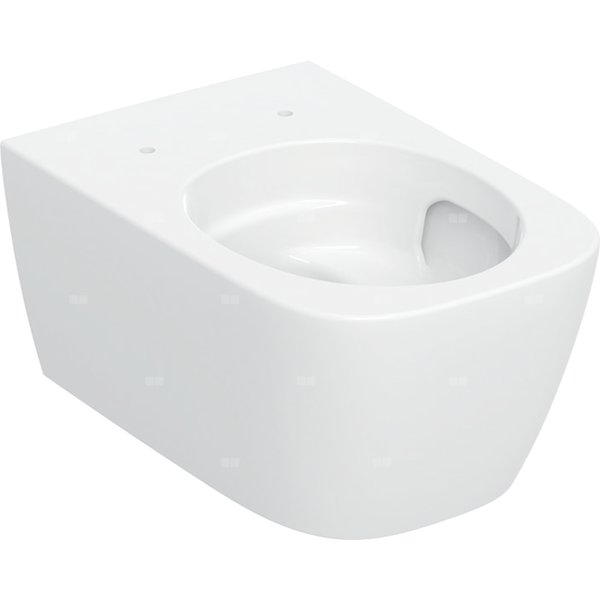 Wisząca miska WC Geberit Smyle, lejowa, prostokątna, ukryte mocowania, TurboFlush
