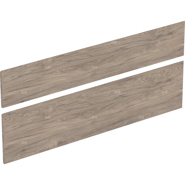 Zestaw frontów szuflad Geberit do szafki pod umywalkę meblową: Szerokość umywalki=130cm, orzech hickory / Melaminowa struktura drewna