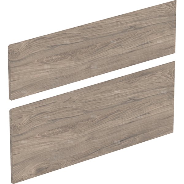 Zestaw frontów szuflad Geberit do szafki pod umywalkę meblową: Szerokość umywalki=80cm, orzech hickory / Melaminowa struktura drewna