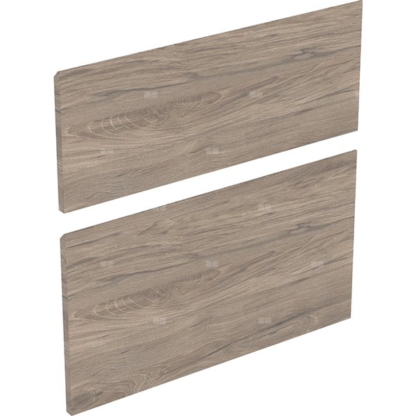 Zestaw frontów szuflad Geberit do szafki pod umywalkę meblową: Szerokość umywalki=60cm, orzech hickory / Melaminowa struktura drewna