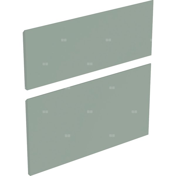 Zestaw frontów szuflad Geberit do szafki pod umywalkę meblową: Szerokość umywalki=60cm, szałwiowozielony / Lakierowany jedwabny mat