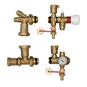 ZESTAW PODMIESZANIA ZE ZAWOREM TERMOSTATYCZNYM Z NASTAWĄ, BEZ POMPY 1"