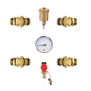 Pakiet przyłączenia bufora prosty 1 1/4"