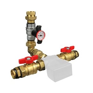 PAKIET PRZYŁĄCZENIOWY ZASILANIA DO POMP CIEPŁA BEZ ZAWORU PRZEŁĄCZAJĄCEGO (GZ), GZ 1” x GW 1”
