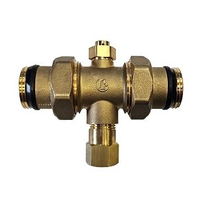 Zawór antyzamarzaniowy do pomp ciepła ze zaworem powietrznym, przyłącze płaskie temp. (1 st.C - 4 st.C) GZP 1, 1/2” ZE ŚRUBUNKAMI