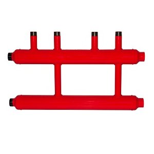 UNIWERSALNY ROZDZIELACZ STALOWY. 2 STREFY WTÓRNE 1", DN65 ROZSTAW 240MM 1 ¼”