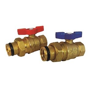 ZESTAW PRZYŁĄCZENIOWY LICZNIKA ENERGII CIEPLNEJ PROSTY O ROZSTAWIE 110 MM, KIESZEŃ SONDY M10 x 1, (1") GW ¾’’ x GZ 1"