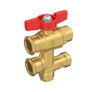 ZAWÓR KULOWY Z OBEJŚCIEM DLA ZESTAWÓW PICV R280K SYSTEMU HVAC (KLIMAKONWEKTORY, NAGRZEWNICE) DN20 1 ¼”GZ