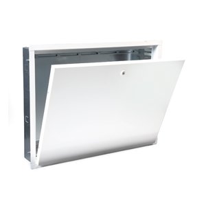 SZAFKA PODTYNKOWA "TYP A" BIAŁA, OCYNK. DO ROZDZIELACZY Z UCHWYTAMI R588ZY001 I R588ZPY001 (400x460x110÷120)