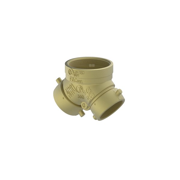 P.POŻ. PRZYŁĄCZE WLOTOWE ODSŁONIĘTE DWUSTRONNE TYLNE Z POJEDYNCZĄ KLAPĄ WAHLIWĄ, MOSIĄDZ 4" NPT GW x 2 1/2'' NST GW