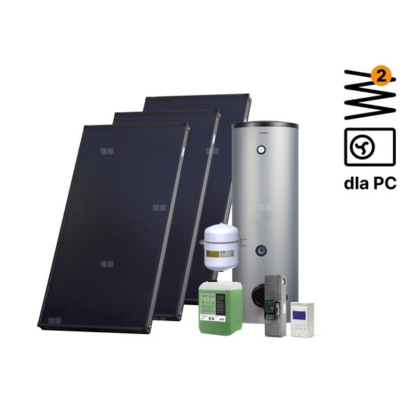 Zestaw solarny Komfort Max z podgrzewaczem HX300-3KS2100.P221