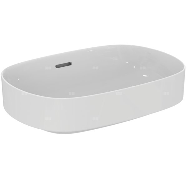 LINDA-X Umywalka OVAL 55 B/O Z/P GLS WHT
