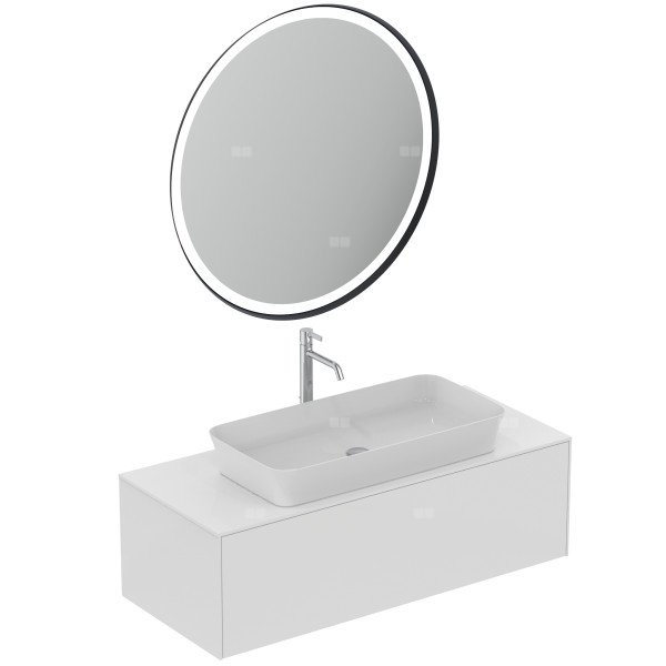 Pakiet mebli 1202x505x683 mm, wylewka 170 mm Spód szlifowany 5 l/min (3 bar), bez otworu na baterię, bez przelewu, bez korka spustowego, 1 szuflada - CONCA