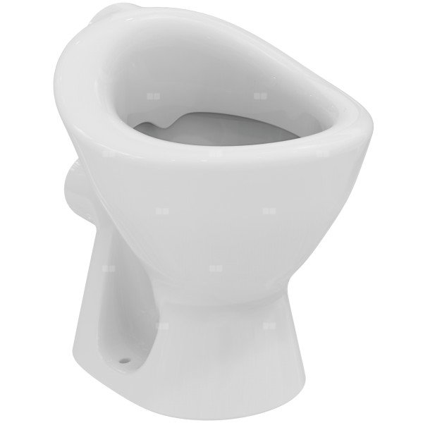 Miska pojedyncza 300x410x370 mm, washdown, CL1 pełne spłukiwanie 4.5 - 5 L, wylot poziomy - CONTOUR 21