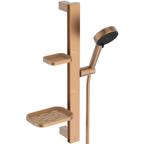 Zestaw prysznicowy z drążkiem 349x157x600 mm 8 l/min (3 bar) - IDEALRAIN ALU+
