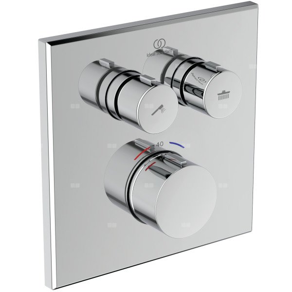 Bateria prysznicowa do zabudowy 157x64x157 mm, ilość wyjść: 2, wymagany zestaw 1 (A1000NU) 18 l/min (3 bar) - CERATHERM NAVIGO