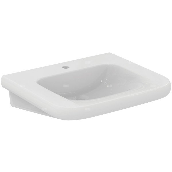 Umywalka 650x555x175 mm, 1 otwór na baterię, bez przelewu - CONTOUR 21+