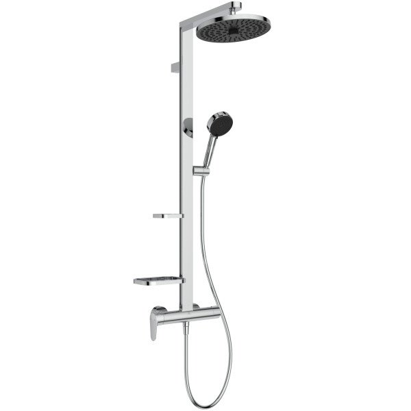 System prysznicowy natynkowy 356x501x1113 mm 12.0 l/min (3 bary) - CERAFLOW ALU+