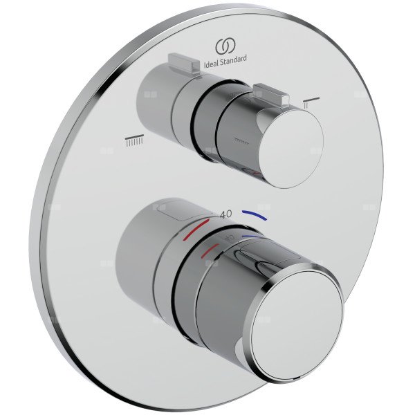 Bateria wannowo-natryskowa do zabudowy 157x67x157 mm, ilość wyjść: 2, wymagany zestaw 1 (A1000) 20.0 l/min (3 bar) - CERATHERM T25