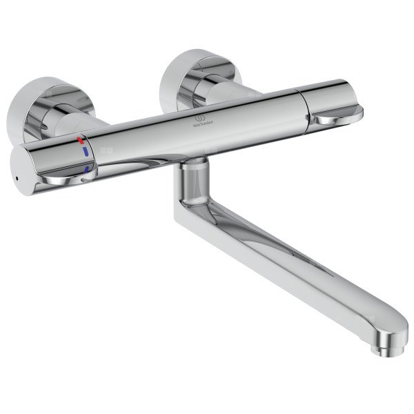 Bateria kuchenna ścienna 313x380x135 mm, wylewka 357 mm, złącza S ON/OFF 12 l/min (3 bar) - CERAPLUS SAFE